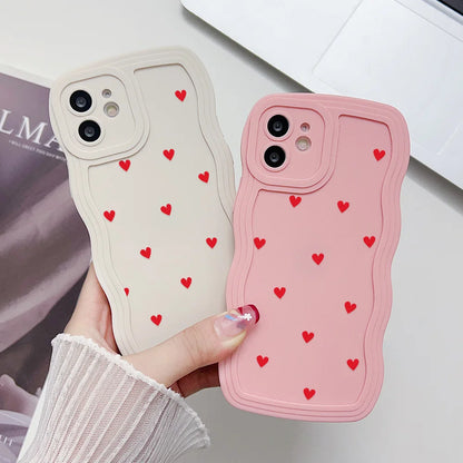 Love Heart Wave Phone Case For iPhone