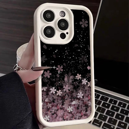 Gradient Cherry Blossom Phone Case for iPhone Soft Cover