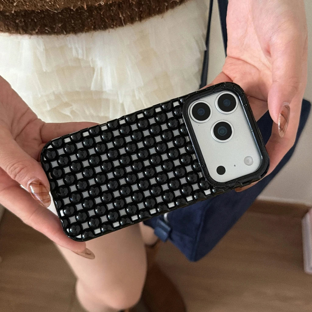 Pearl Bead Hollow Shockproof iPhone Case