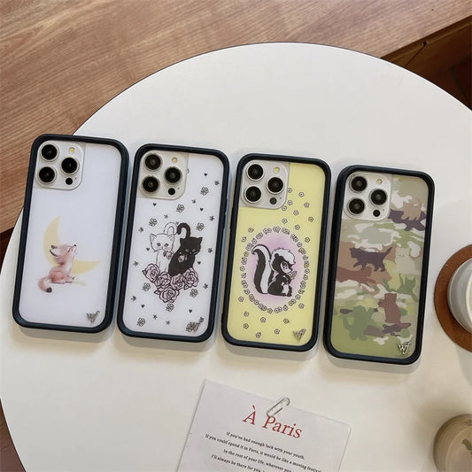 Wildflower 3D Kittens Camo Fox Phone Case For iPhone