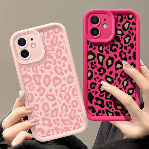 Leopard Patterned Case For iPhone Shockproof Bumper Phone Cover Coque