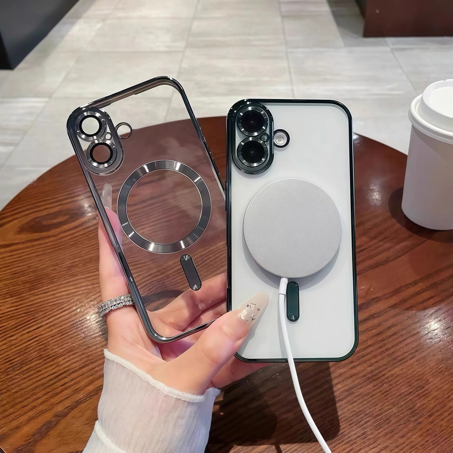 Soft TPU Clear Magnetic Case with Camera Protection For iPhone