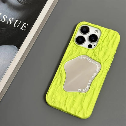 Rock Pattern Makeup Mirror Rose Phone Case