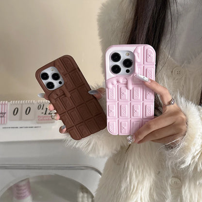 3D Chocolate Ice Cream Mickey Phone Case Funny Soft Silicone Cover
