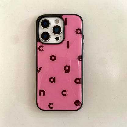 Pure Color Simplicity English Letters Shockproof Phone Case