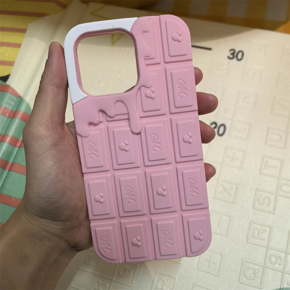 Cartoon Realistic Chocolate Mickey Minnie Mouse Phone Case