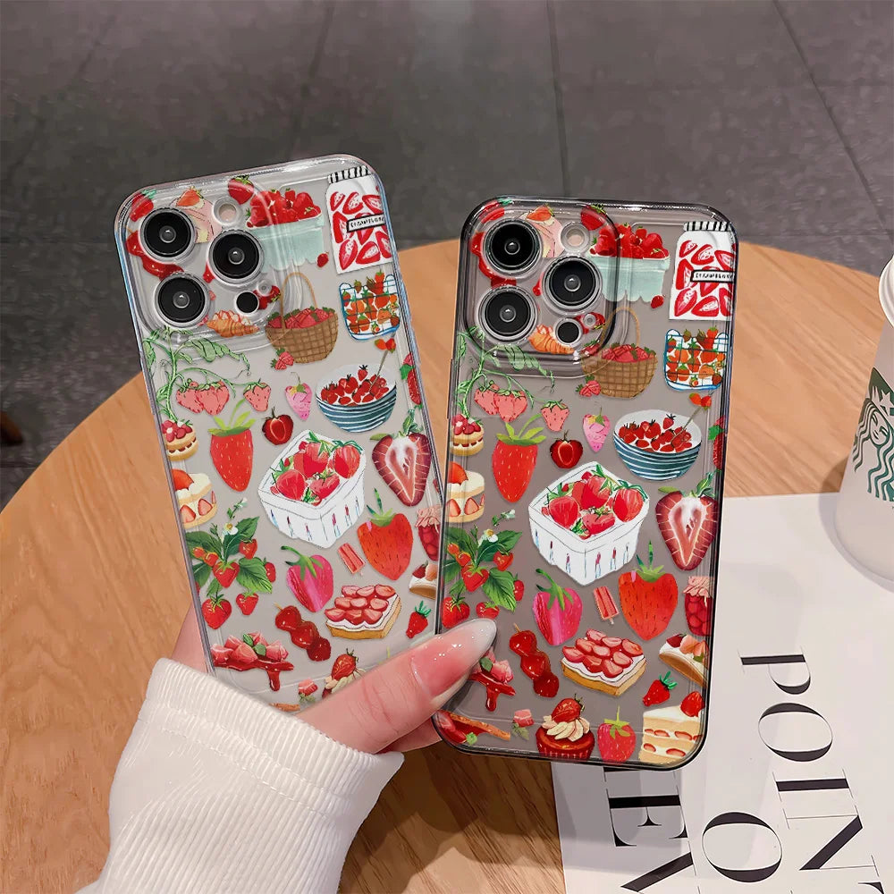Strawberries Cherries Bright Fruits Phone Case