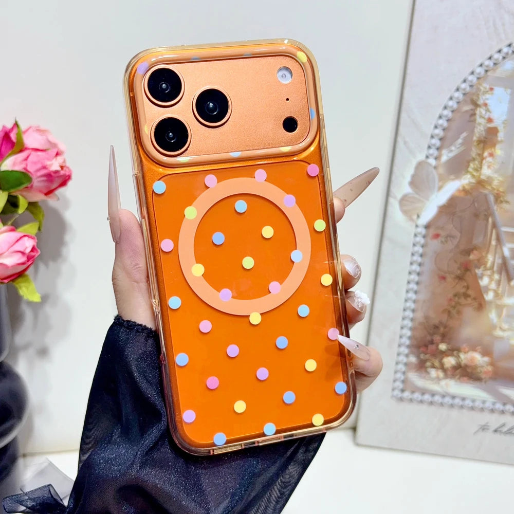 Transparent Wave Point Magnetic Case For iPhone