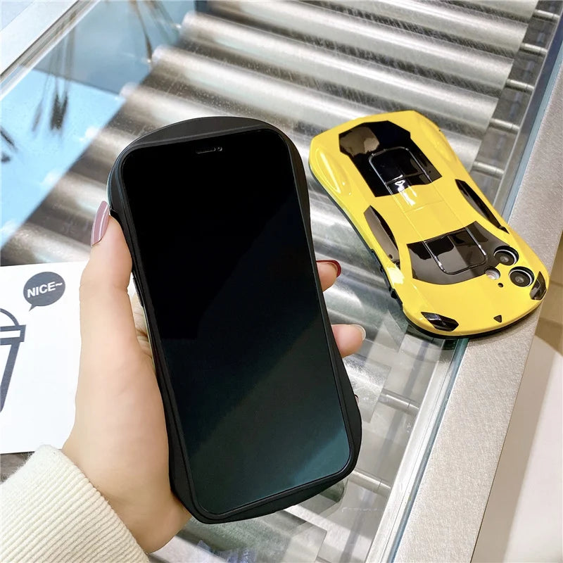 Armored Luxury Super Car Soft TPU Painted Shockproof Phone Case For IPhone