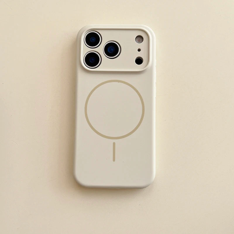 For Magsafe Magnetic Wireless Charging Solid Color Silicone Phone Case For iPhone