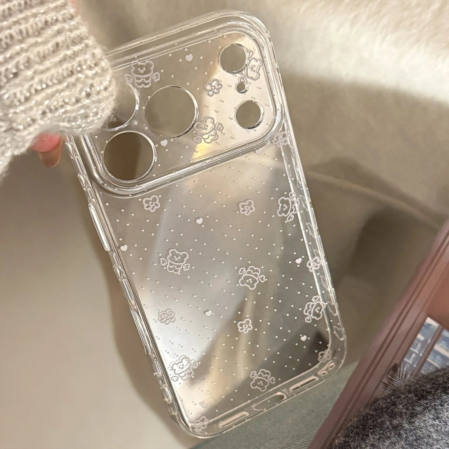 Korean Polka Dot Bear iPhone Case