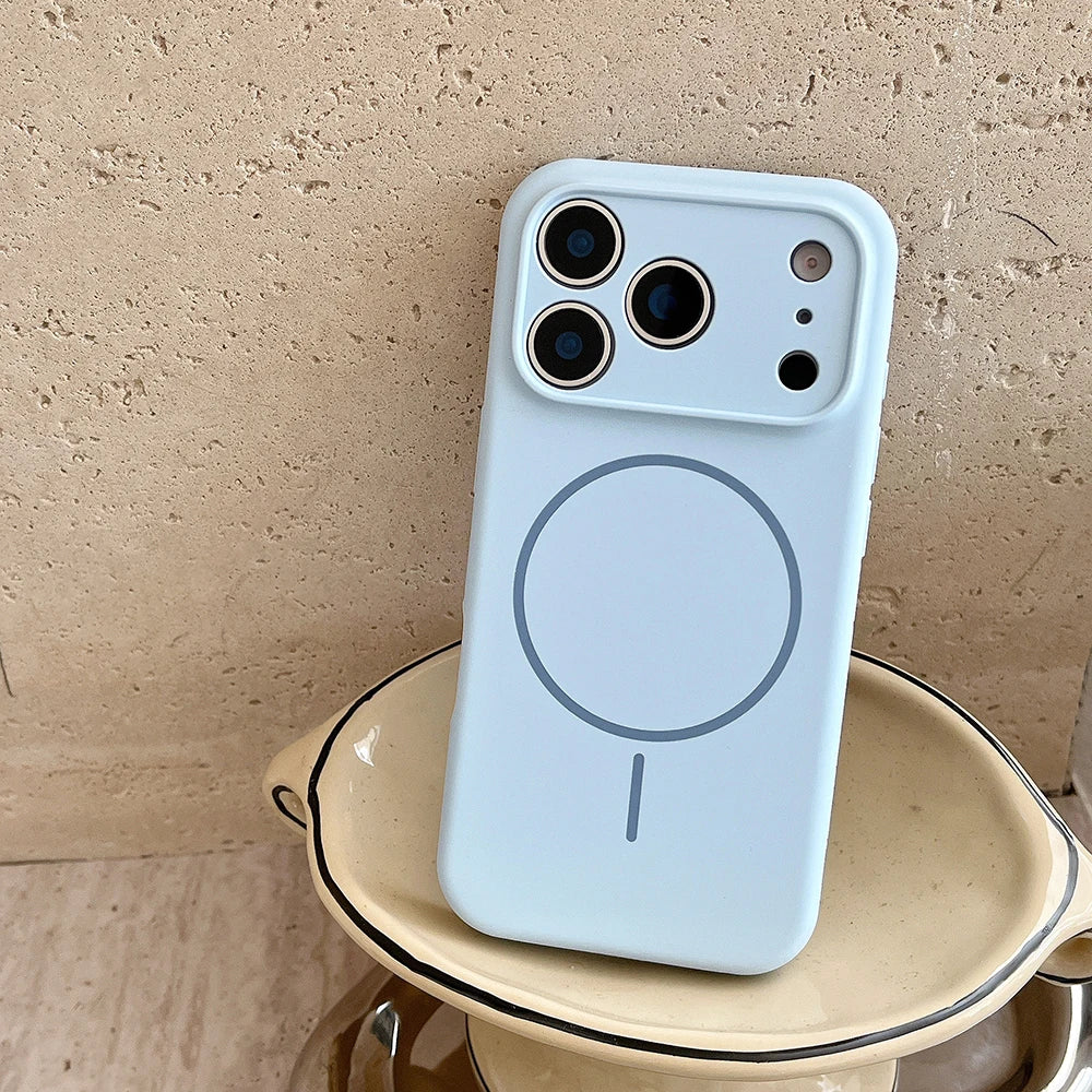 MagSafe Magnetic Silicone iPhone Case with Lens Protection