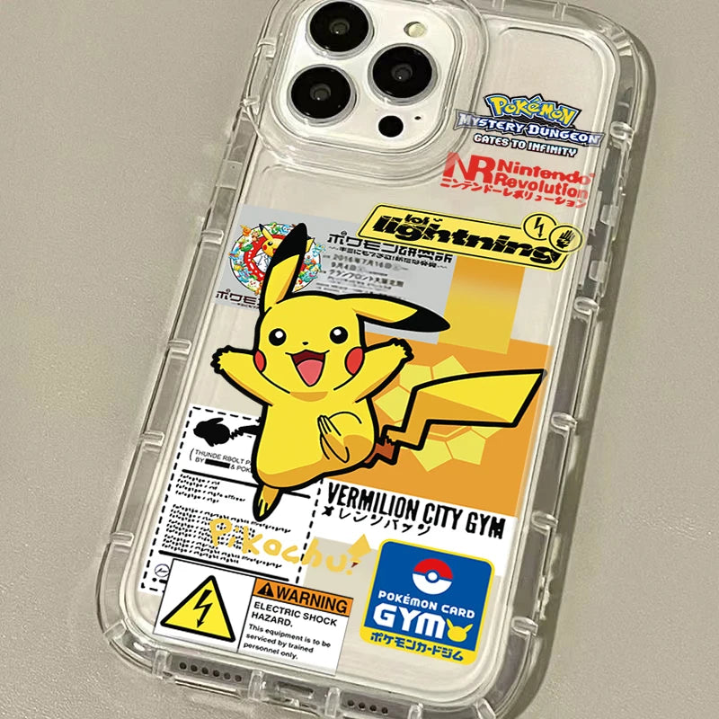 Anime Pokemon Creative Clear Silicone Phone Case For iPhone