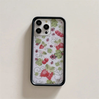Wildflower Fruit Tart Turri Cherry Phone Case For iPhone Bugs Berries Cover