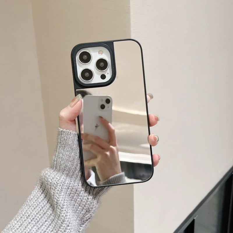 Luxury Makeup Mirror Phone Case For iPhone – MagSafe Compatible Hard Cover
