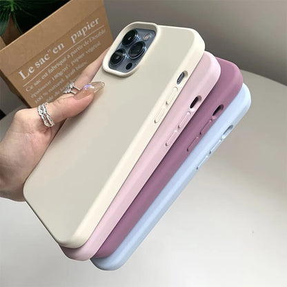 Luxury For Apple Original Silicone Phone Case For iPhone Shockproof Cover Accessories