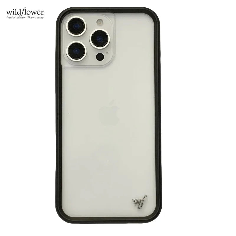 Wildflower Transparent Anti- Fall Phone Case For iPhone