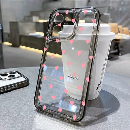 Cute Cartoon Love Heart Phone Case For iPhone