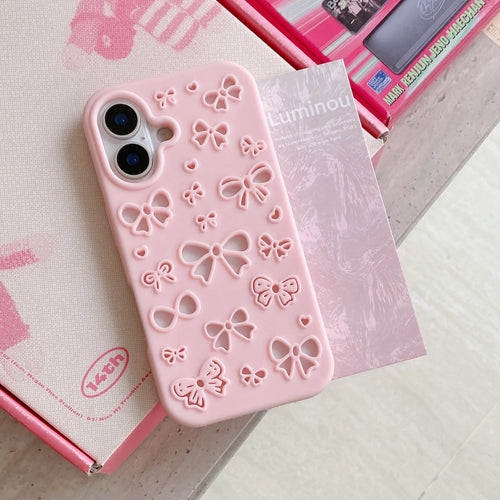 New Hollow Out Cute Pretty Bowknot Soft Silicone Phone Case