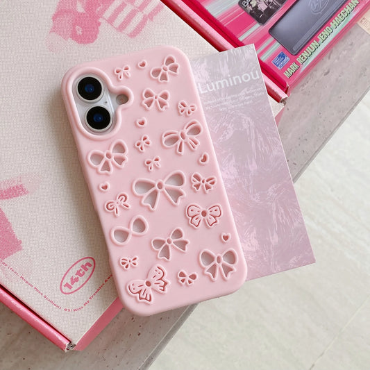 New Hollow Out Cute Pretty Bowknot Soft Silicone Phone Case