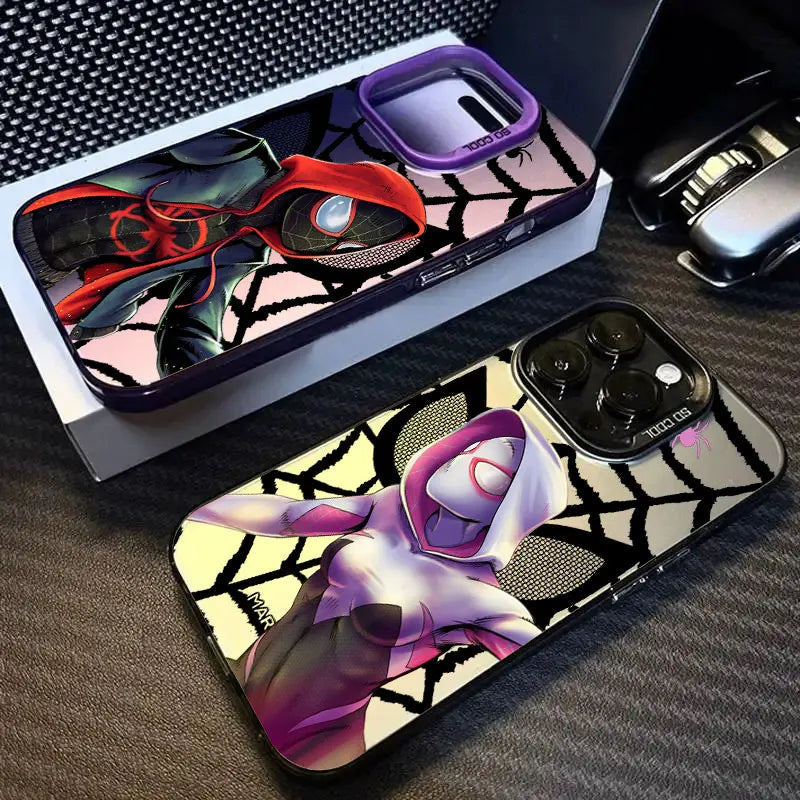 Spider Man Miles Morales Spider Gwen Marvel Phone Case For iPhone