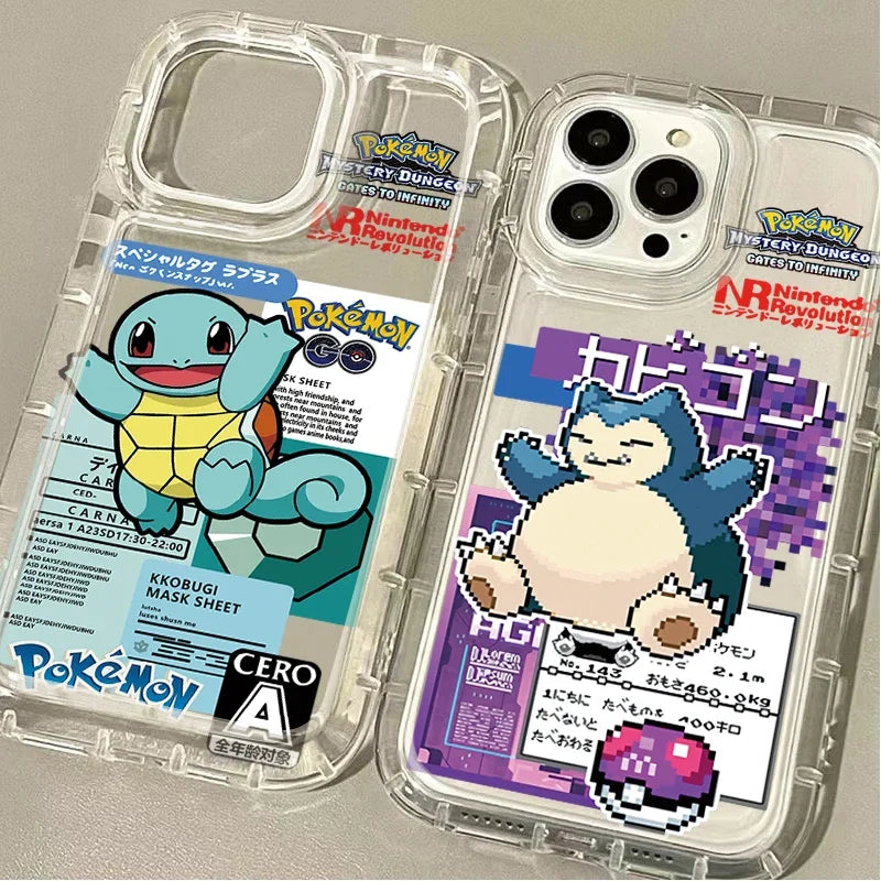 Anime Pokemon Creative Clear Silicone Phone Case For iPhone