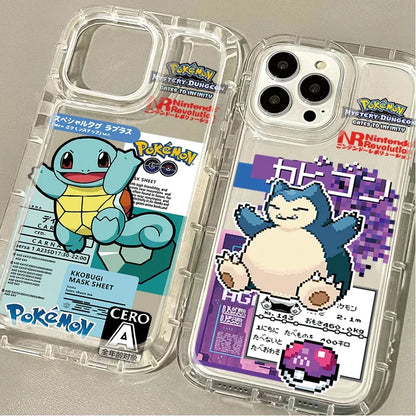 Anime Pokemon Creative Clear Silicone Phone Case For iPhone