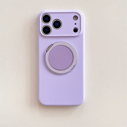 360 Rotate Bracket For Magsafe Magnetic Phone Case For iPhone Stand Silicone Soft Protective Cover