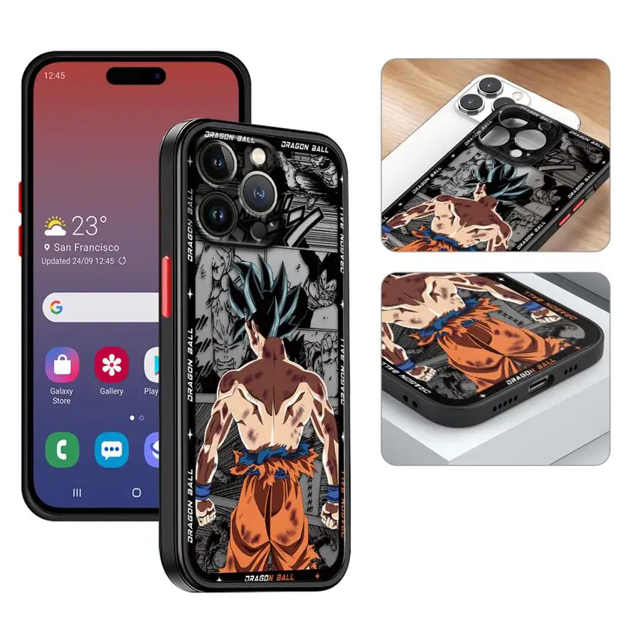 Hot Blooded Goku Anime Soft Phone Case For iPhone