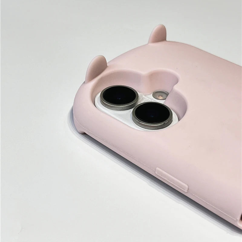 Cartoon Cute 3D Cat Soft Silicone Phone Case