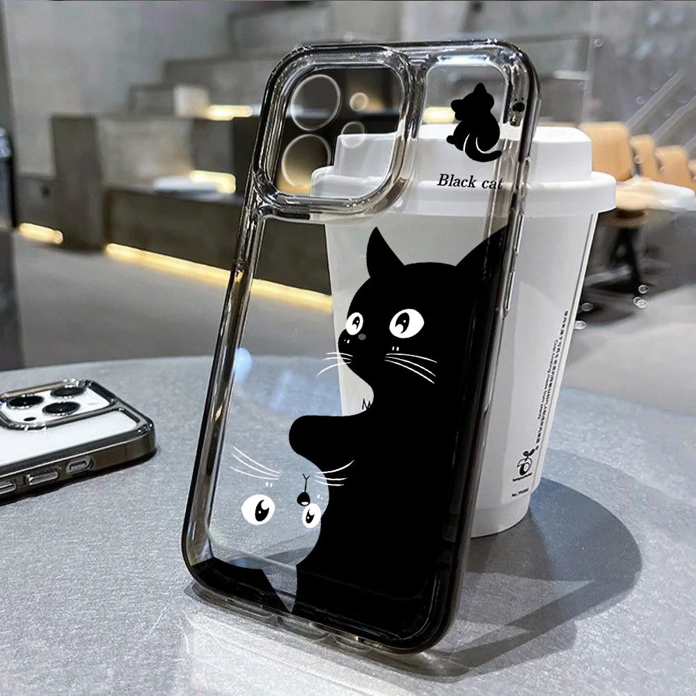 Cartoon Animal Cute Cat Phone Case For iPhone