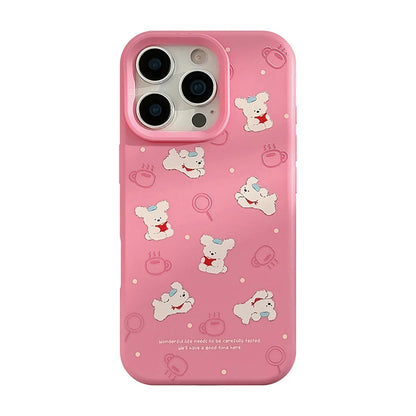 Cartoon Cute Dog Puppy Soft Silicone Protective Back Phone Case