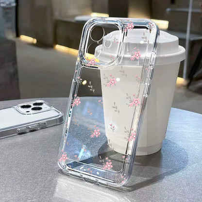 Transparent Flower Phone Case For iPhone