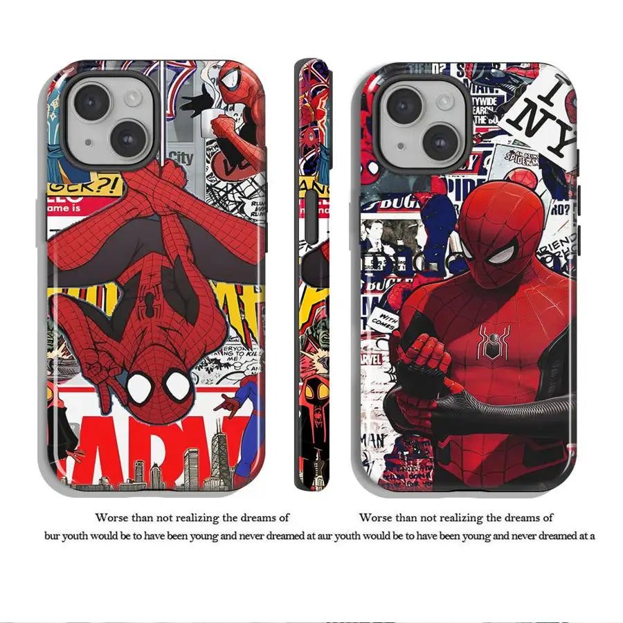 Marvel Spiderman Deadpool Soft Cover Capa Phone Case For Apple iPhone