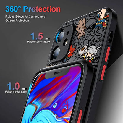 Cartoon Marvel Spider Man Groot Phone Case For iPhone