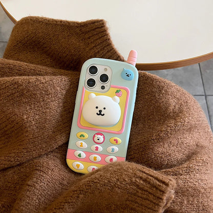 Luxury Vintage Brick Phone Silicone Phone Case