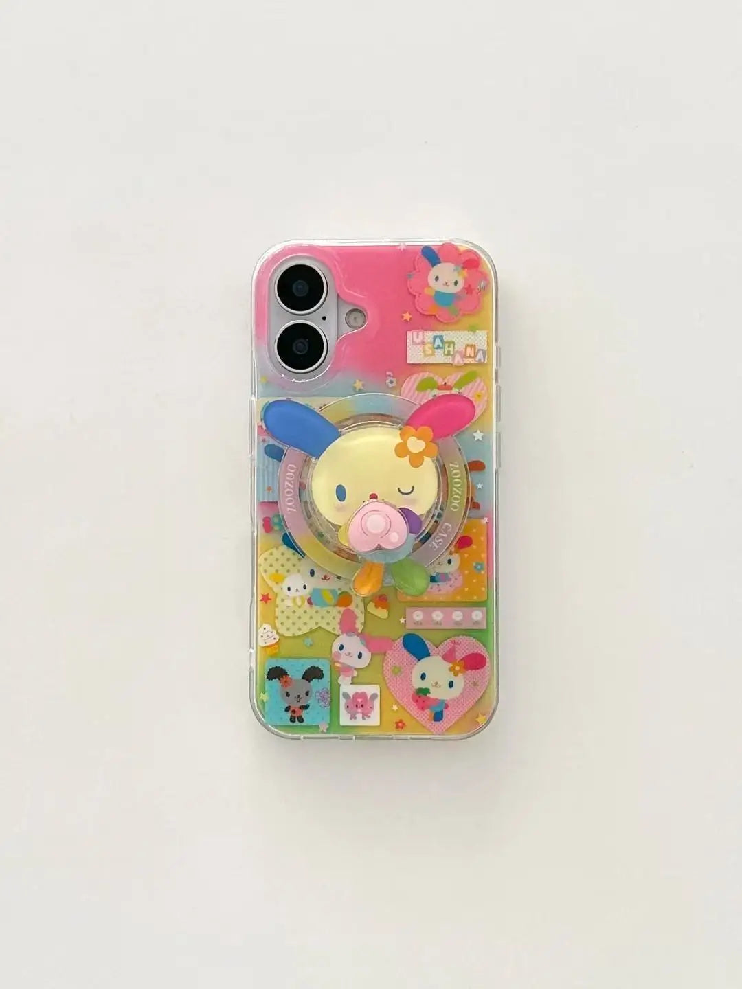 Rainbow Rabbit Dopamine Bunny Art Phone Case