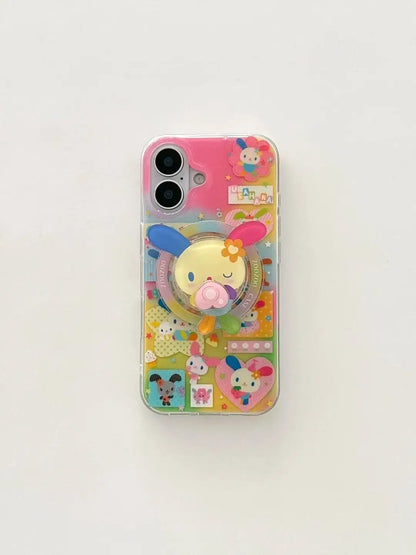 Rainbow Rabbit Dopamine Bunny Art Phone Case