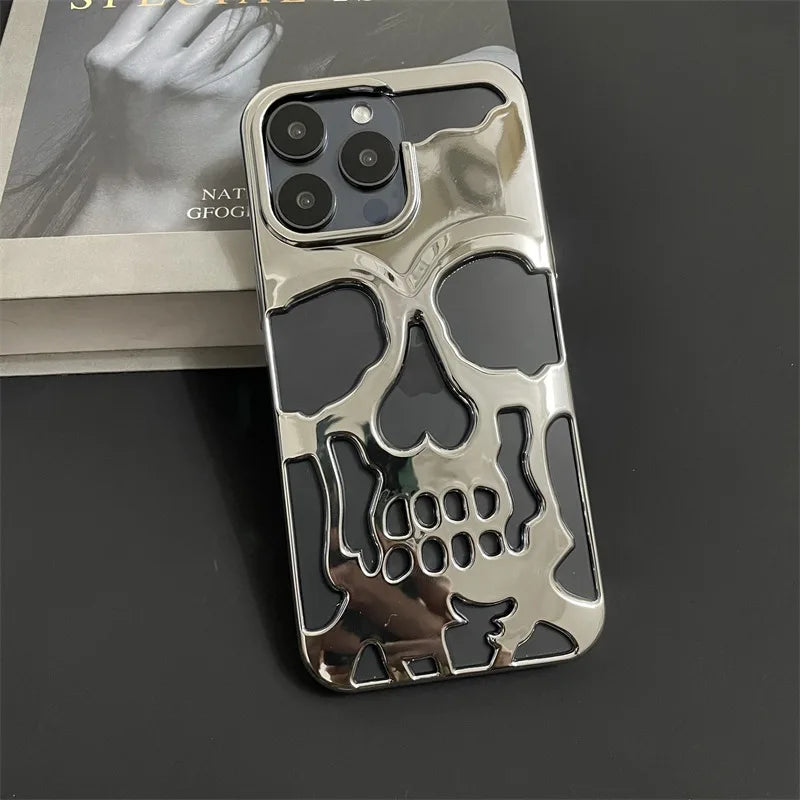 Hollow Skull Heat‑Dissipation Phone Case For iPhone