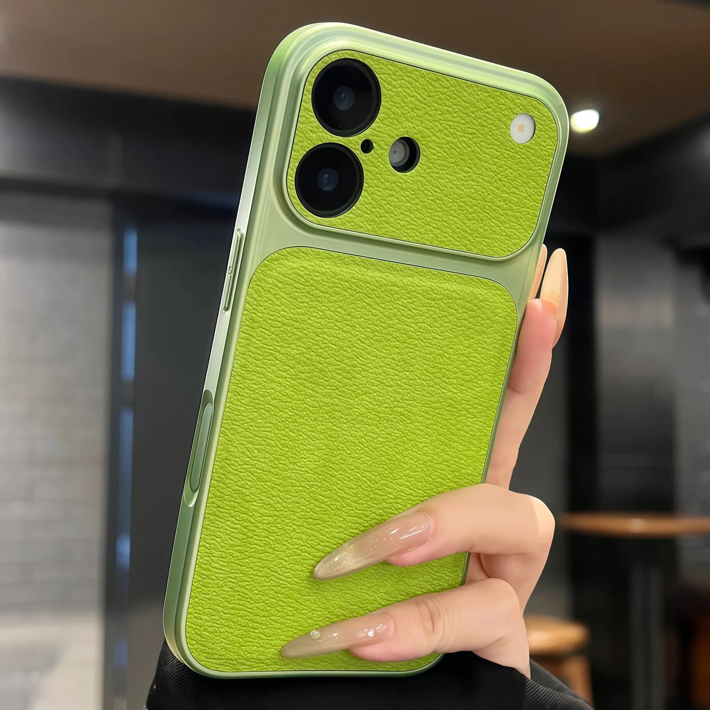 Original Matte Leather Texture Phone Case For iPhone Camera Protection Non Slip Shockproof Bumper Cover