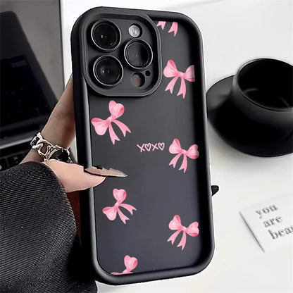 Cute Pink Bowknot Bow Phone Case For iPhone