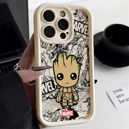 Cool Marvel Groot Rocket Raccoon Phone Case For iPhone