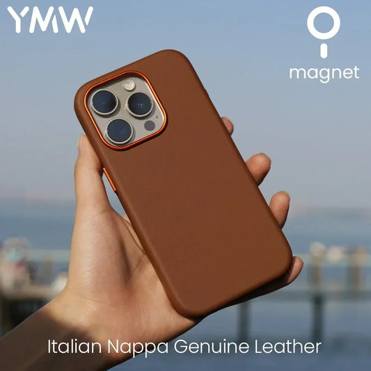 YMW Italian Nappa Genuine Leather Case for iPhone