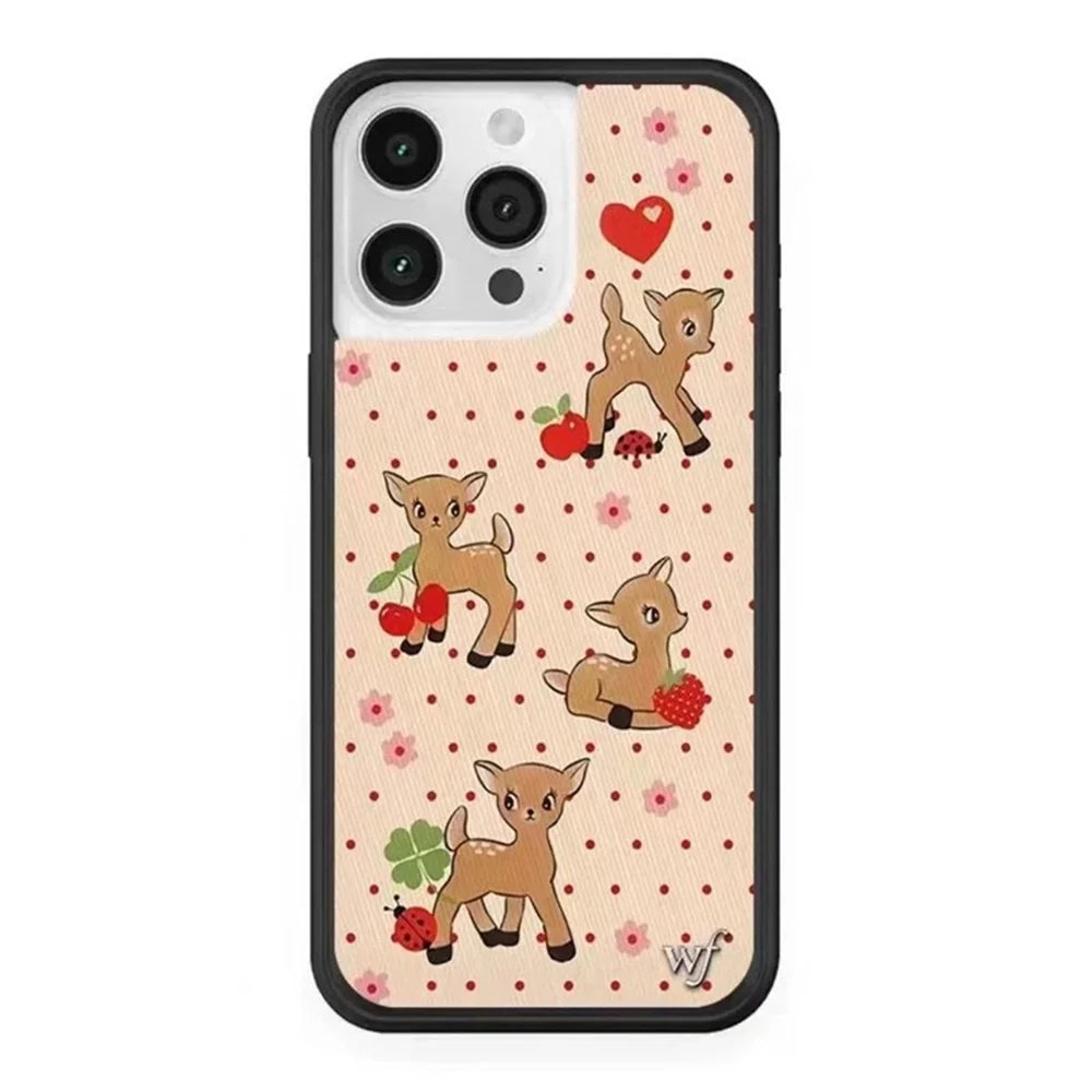 New Wildflower 3D Strawberry Phone Case For iPhone Series