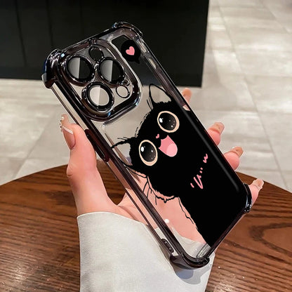 Funny Cute Black Cat Compatible Phone Case
