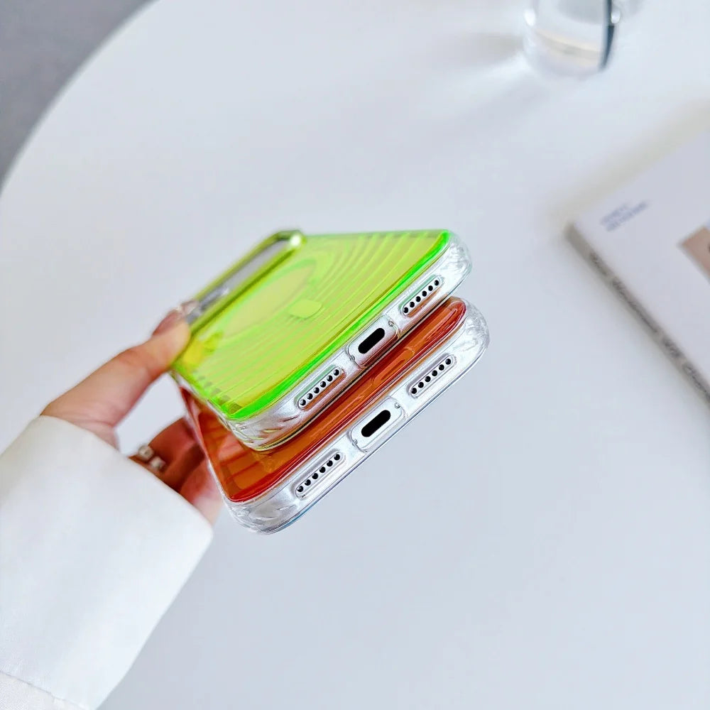 Rippling Water Transparent Magnetic Phone Case For iPhone For Magsafe Clear Shockproof Cover