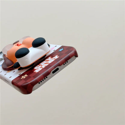 Korean Cute Plaid Pattern Girl Magnetic Phone Case For iPhone