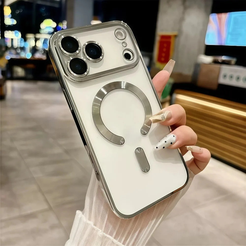 Luxury For Magsafe Magnetic Plating Phone Case For iPhone