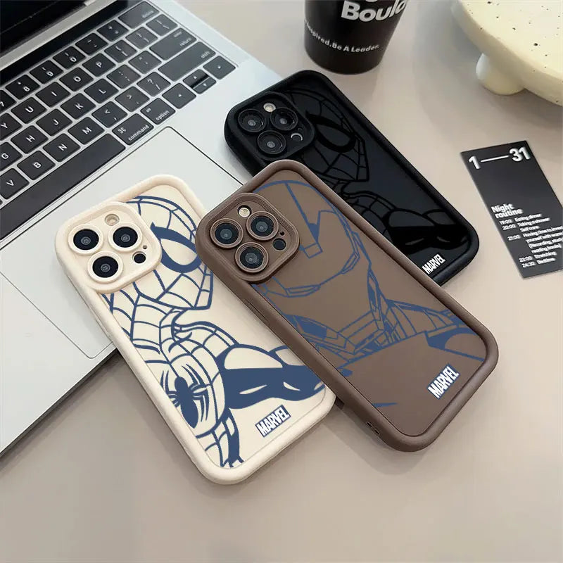Iron Man Spider Man Silicon Case For Apple iPhone