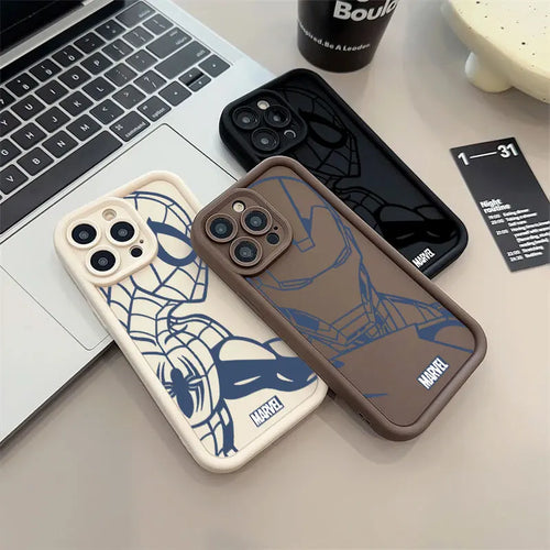 Iron Man Spider Man Silicon Case For Apple iPhone